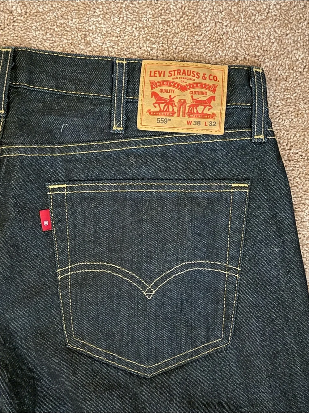 Levi's Men's Dark Indigo Straight Jeans